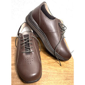 DREW Tulip Womens Size 10.5 WW Shoes Orthopedic Brown Leather Sneaker 10202 EUC